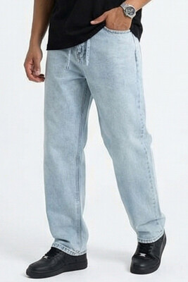 Erkek Rahat Kesim Baggy Jean Pantolon 30075 - Mavi - 2