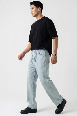 Erkek Rahat Kesim Baggy Jean Pantolon 30075 - Mavi - 3