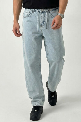 Erkek Rahat Kesim Baggy Jean Pantolon 30075 - Mavi - 4