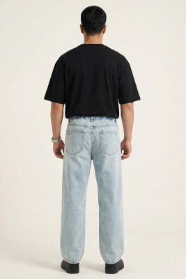 Erkek Rahat Kesim Baggy Jean Pantolon 30075 - Mavi - 5