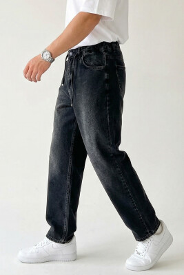 Erkek Rahat Kesim Baggy Jean Pantolon 30075 - Siyah - 2
