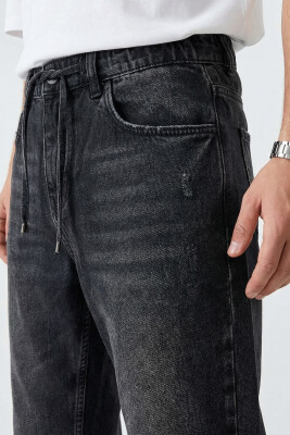 Erkek Rahat Kesim Baggy Jean Pantolon 30075 - Siyah - 3