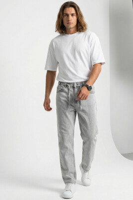Erkek Rahat Kesim Baggy Jean Pantolon 30075 - Taş - BİGDART