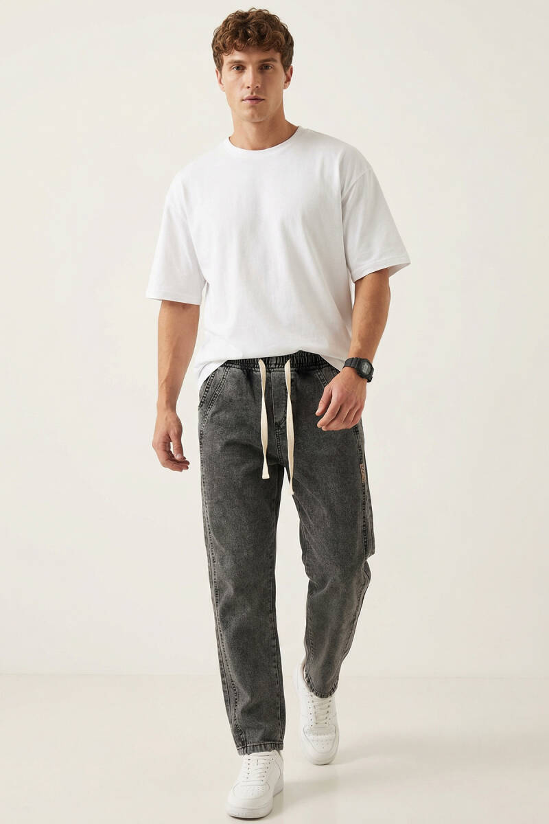 Erkek Rahat Kesim Baggy Jean Pantolon 30076 - Antrasit - BİGDART