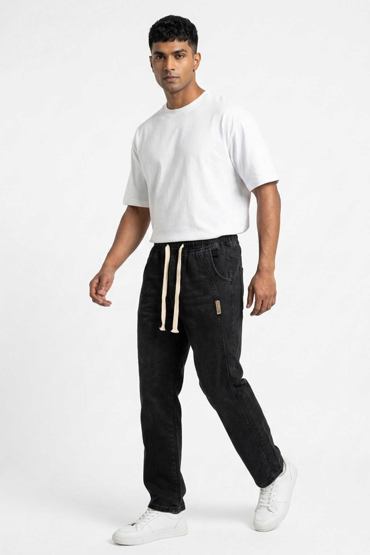 Erkek Rahat Kesim Baggy Jean Pantolon 30076 - Siyah - 2