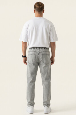 Erkek Rahat Kesim Baggy Jean Pantolon 30076 - Taş - 3