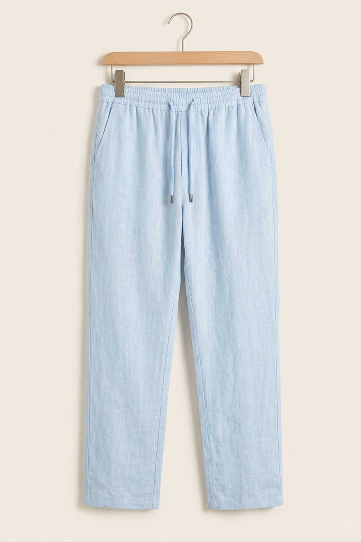 Erkek Rahat Keten Pantolon 30118 - Mavi - 4