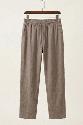 Erkek Rahat Keten Pantolon 30118 - Vizon - 4