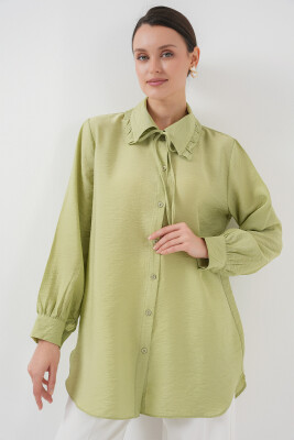 Fırfırlı Uzun Gömlek Tunik 5952 - Çağla 