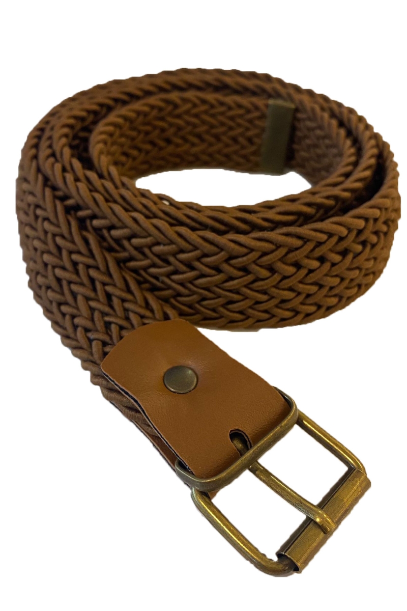 010146 İnce Hasır Kemer - Kahverengi - BİGDART