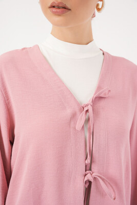 Kadın Ayrobin Kimono Etek İkili Takım 8047 - Pembe - 5