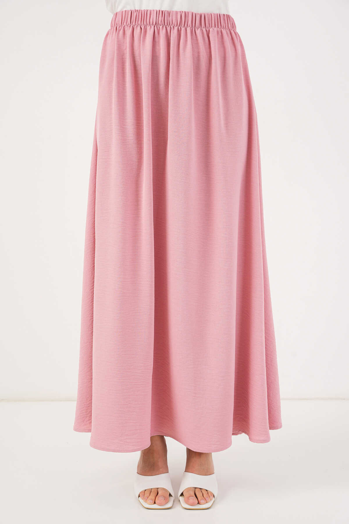 Kadın Ayrobin Kimono Etek İkili Takım 8047 - Pembe - 6