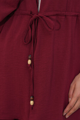 Kadın Ayrobin Kimono Pantolon İkili Takım 30101 - Bordo - 4