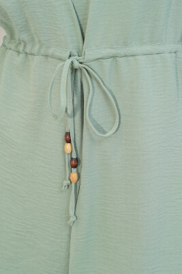 Kadın Ayrobin Kimono Pantolon İkili Takım 30101 - E.Yeşil - 5
