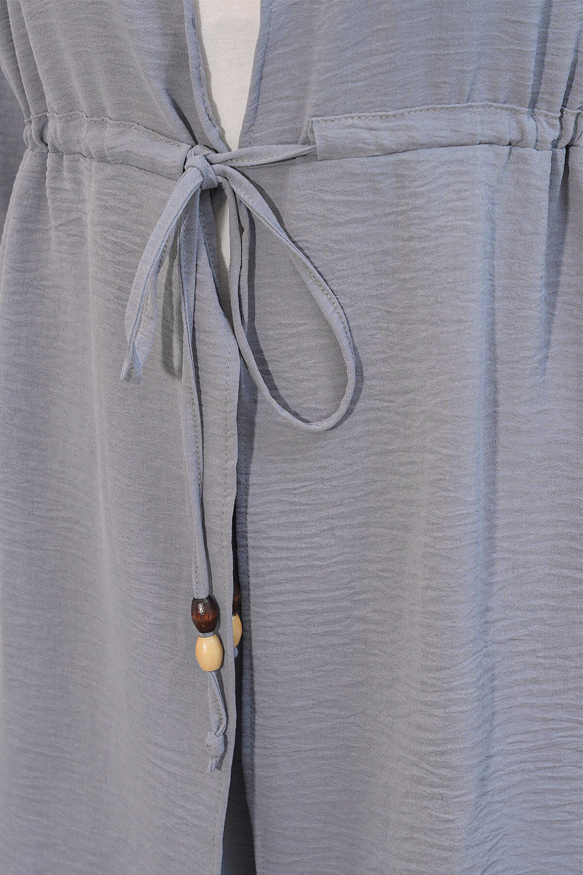 Kadın Ayrobin Kimono Pantolon İkili Takım 30101- Gri - 4