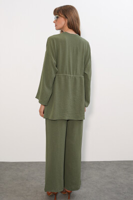 Kadın Ayrobin Kimono Pantolon İkili Takım 30101 - Haki - 6