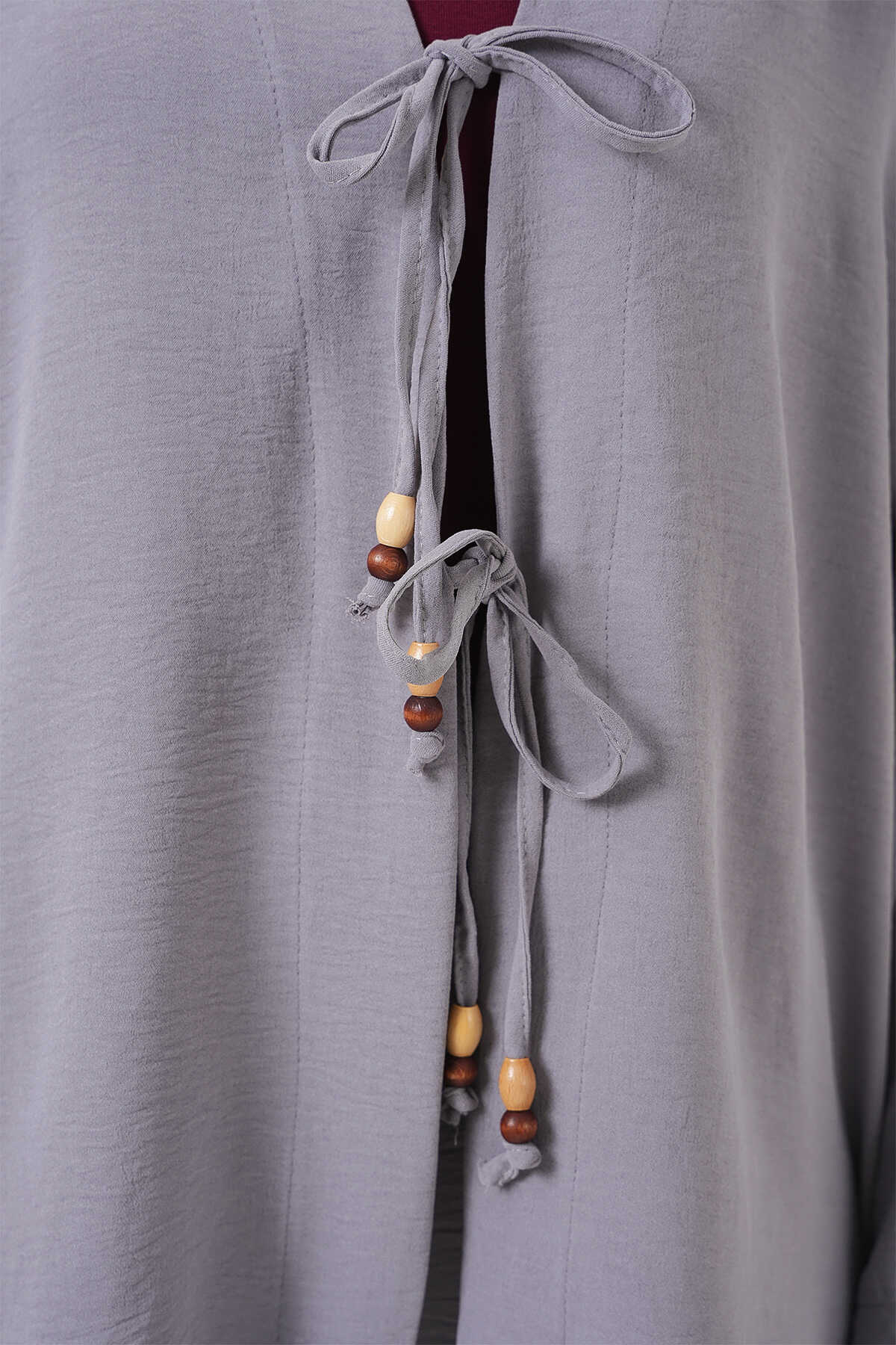 Kadın Ayrobin Kimono Pantolon İkili Takım 6739 - Gri - 5