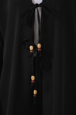 Kadın Ayrobin Kimono Pantolon İkili Takım 6739 - Siyah - 5