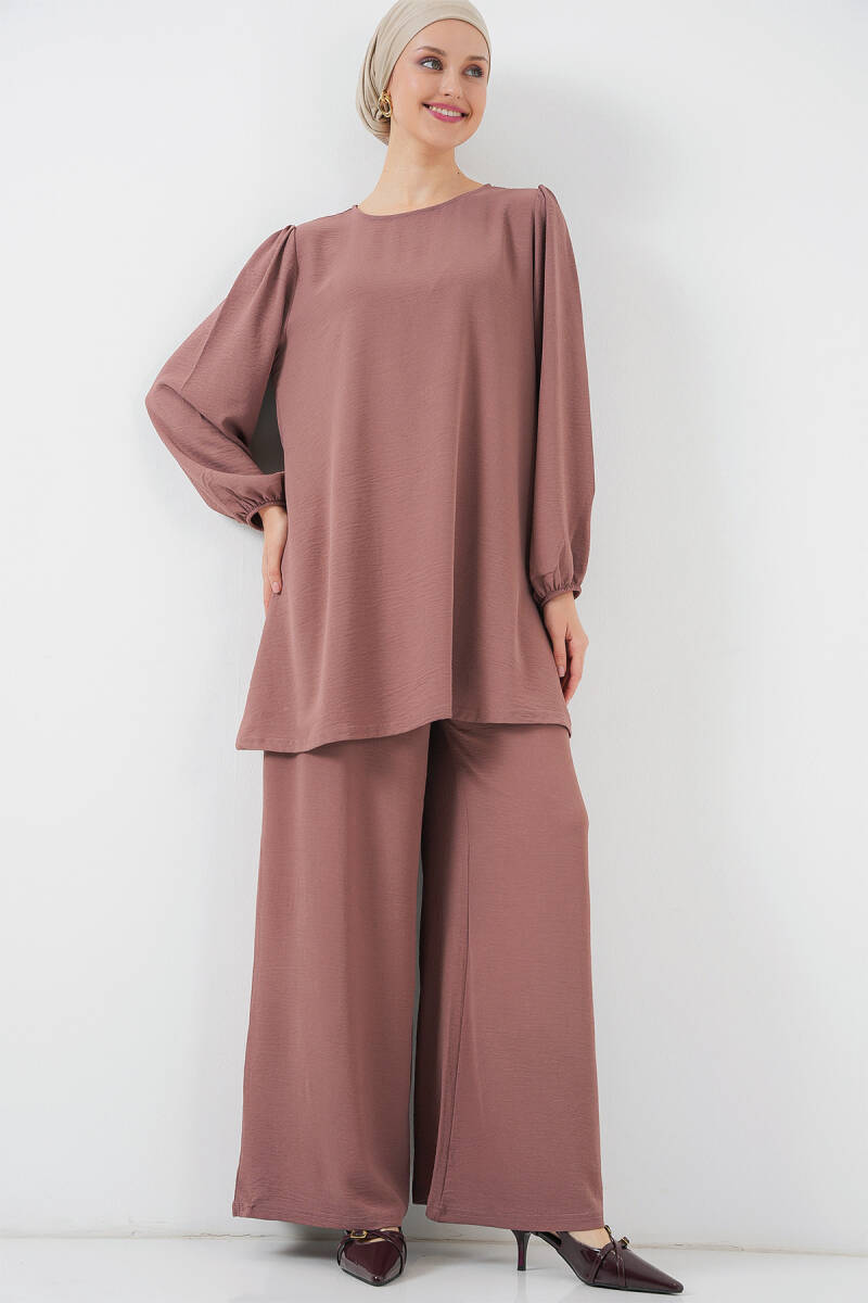 Ayrobin Tunik Pantolon Alt Üst Takım 6712 - Gül Kurusu - BİGDART