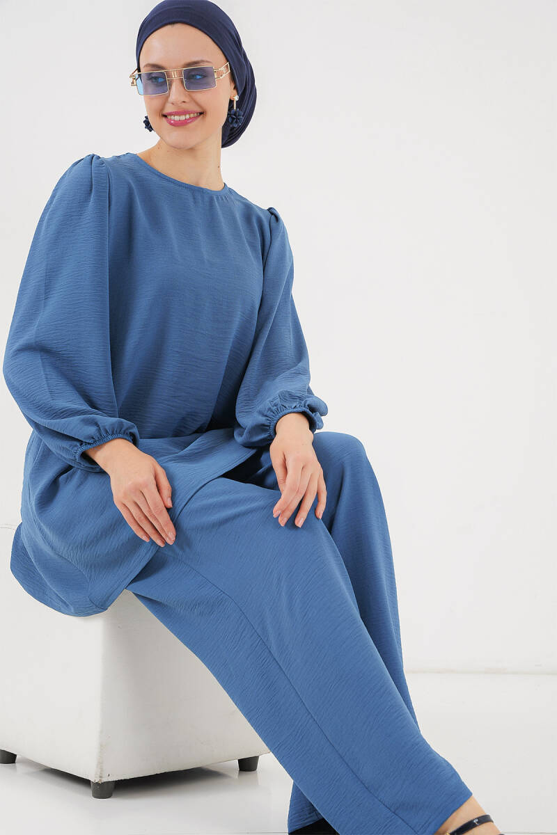 Ayrobin Tunik Pantolon Alt Üst Takım 6712 - İndigo - BİGDART