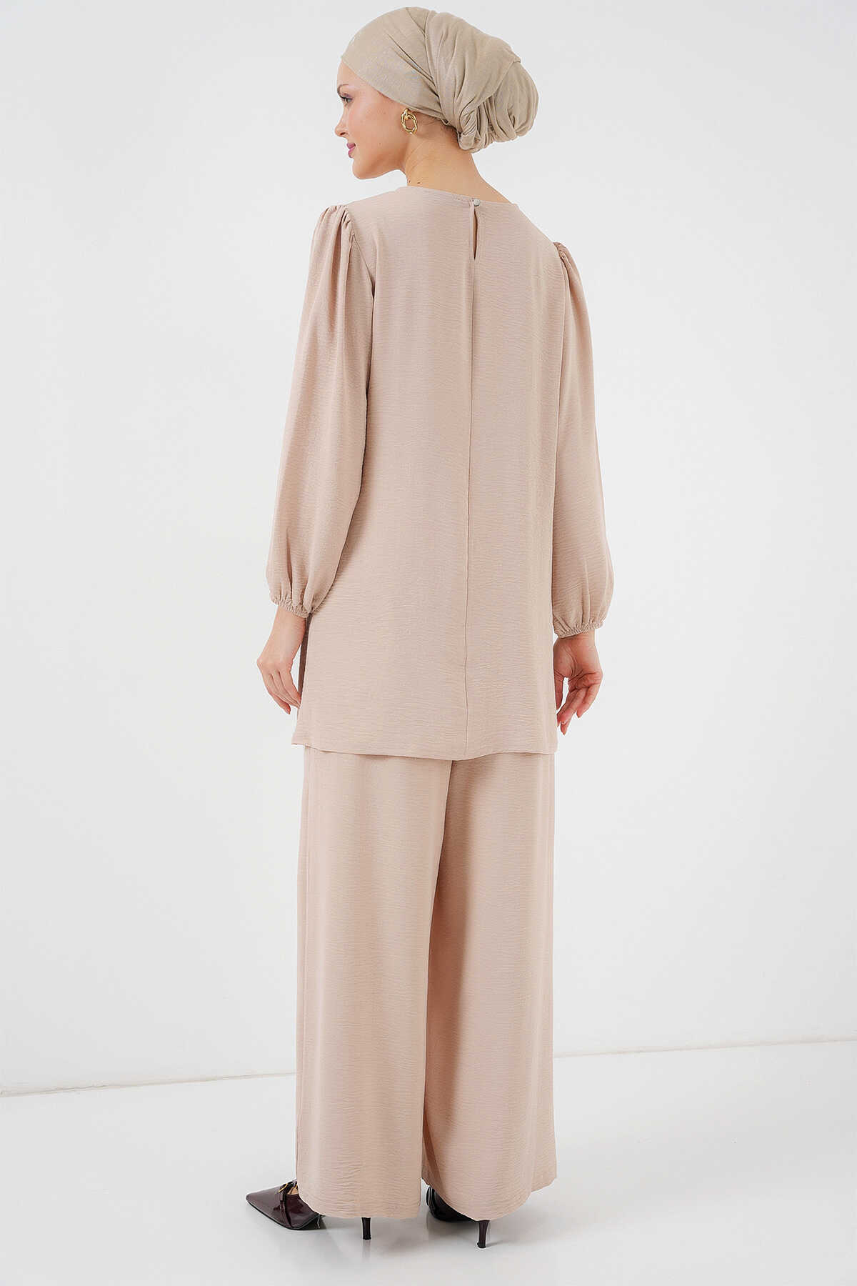 Ayrobin Tunik Pantolon Alt Üst Takım 6712 - Krem - 5