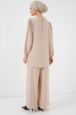 Ayrobin Tunik Pantolon Alt Üst Takım 6712 - Krem - 5