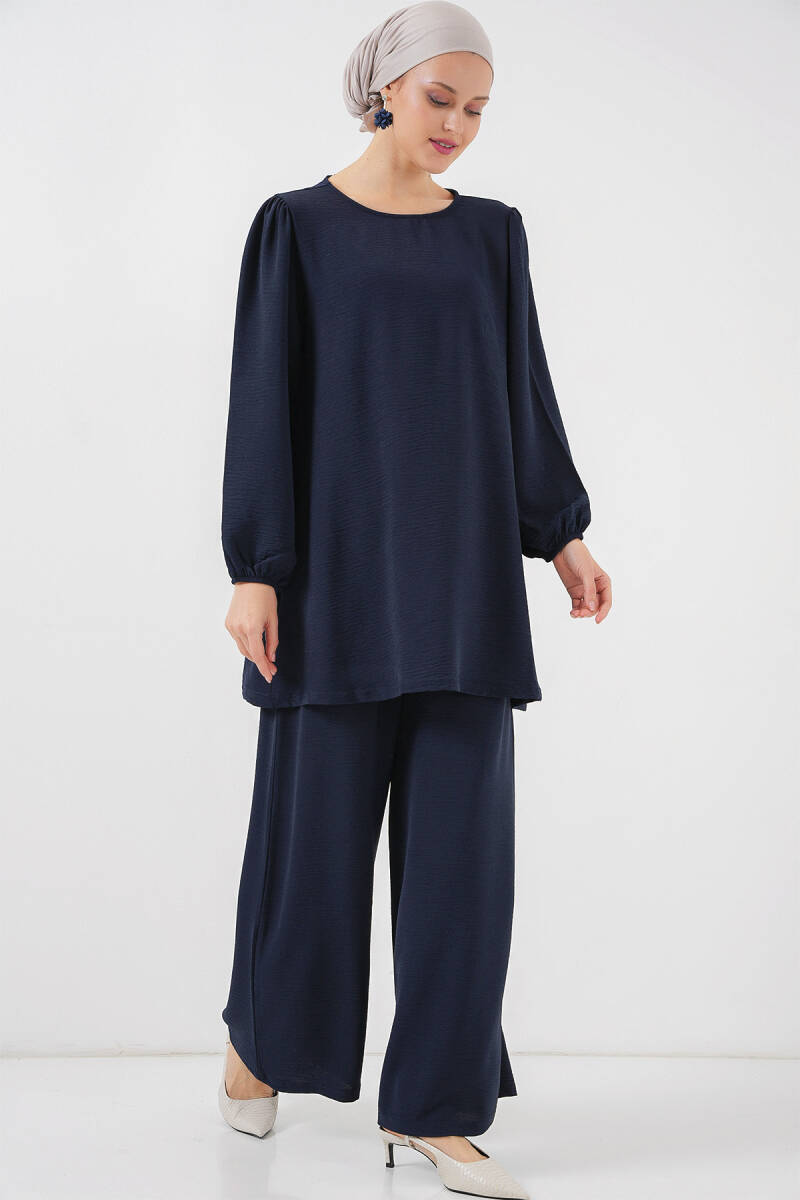 Ayrobin Tunik Pantolon Alt Üst Takım 6712 - Lacivert - BİGDART