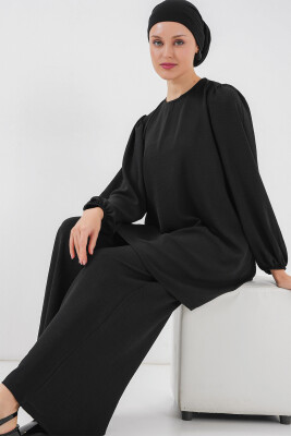 Ayrobin Tunik Pantolon Alt Üst Takım 6712 - Siyah 