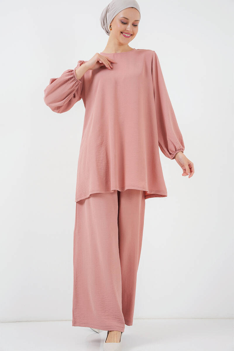 Ayrobin Tunik Pantolon Alt Üst Takım 6712 - Somon - BİGDART