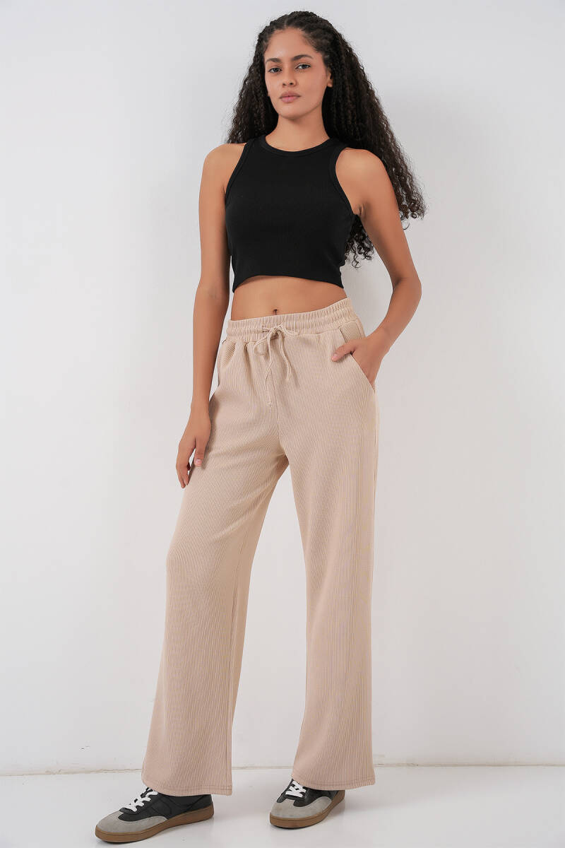 Kadın Fitilli Pantolon 30053 - Bej - BİGDART