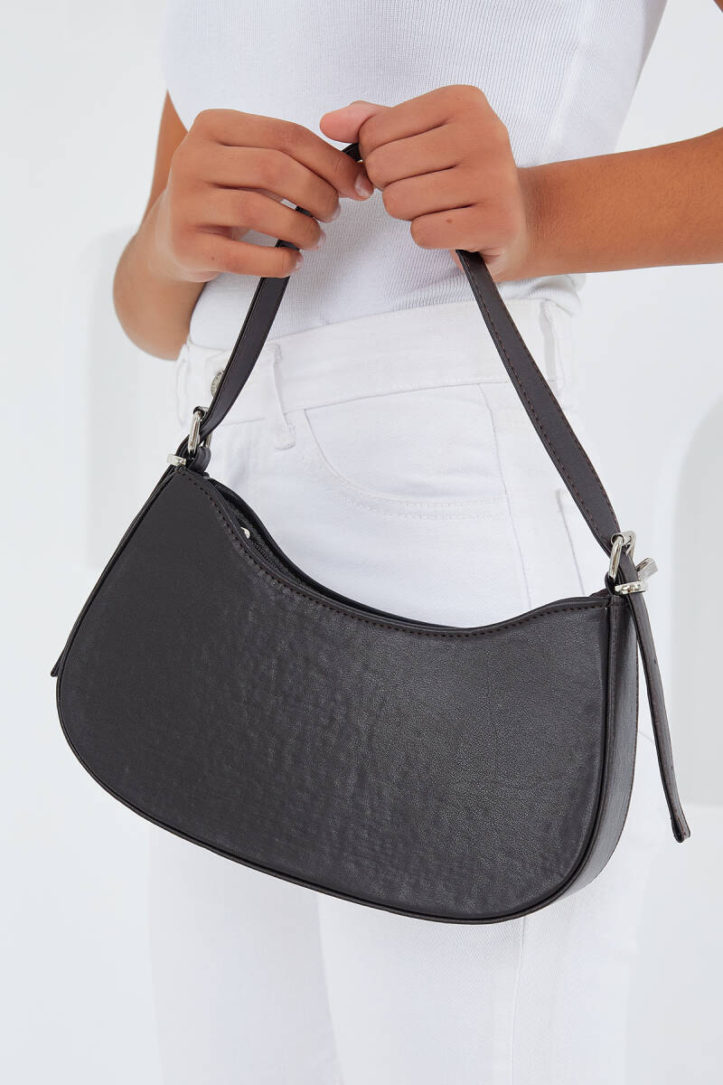 Kadın Kahverengi Düz Baget Çanta 010167 - BİGDART