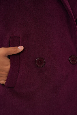 Kadın Kısa Kaşe Ceket 0725 - Bordo - 4