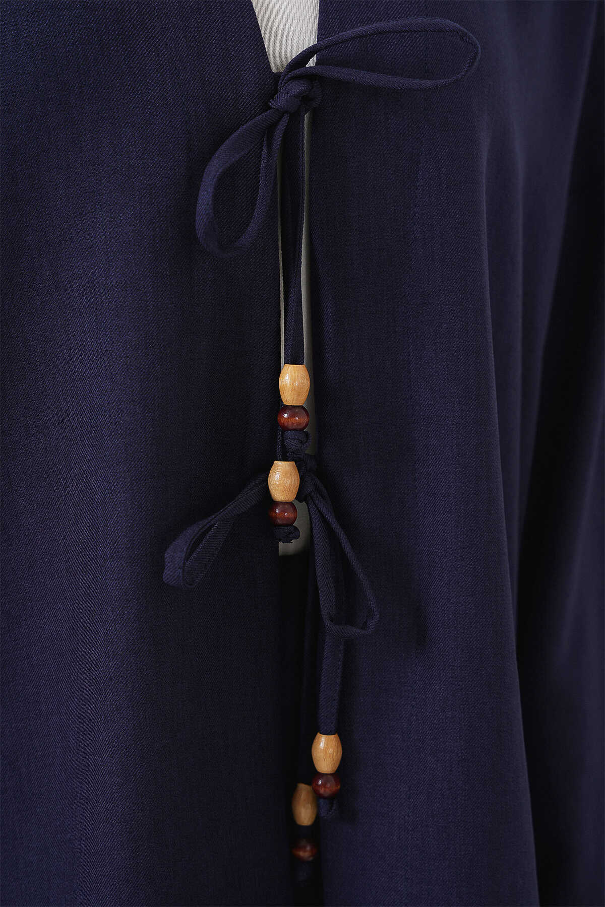 Kadın Keten Kimono İkili Takım 6727 - Lacivert - 5