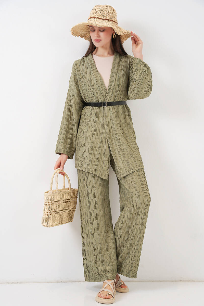 Kadın Kimono Pantolon İkili Takım 30078 - Çağla - BİGDART