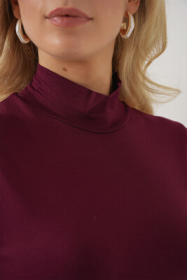 Kadın Kolsuz Body 4348 - Bordo - 5