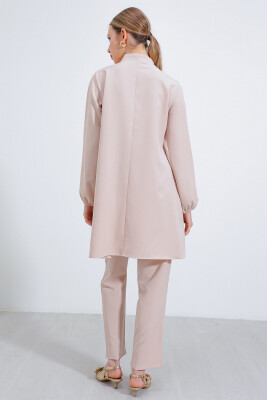 Kadın Krem Örme Pantolon Tunik Alt Üst Takım 6654 - 5
