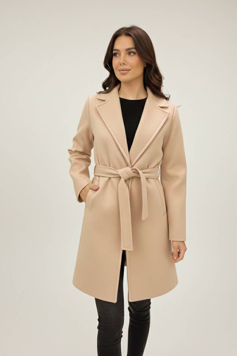 Kadın Kuşaklı Kaban 9171 - Bej - BİGDART