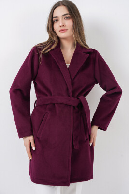 Kadın Kuşaklı Kaban 9171 - Bordo - 1