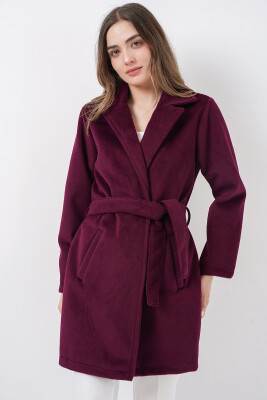 Kadın Kuşaklı Kaban 9171 - Bordo - 4