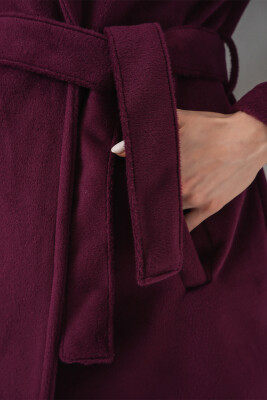 Kadın Kuşaklı Kaban 9171 - Bordo - 7