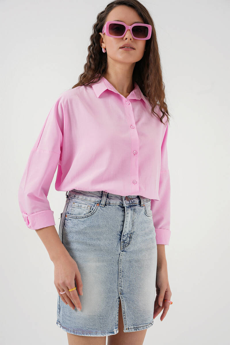 Kadın Mini Kot Etek 8037 - Mavi - BİGDART