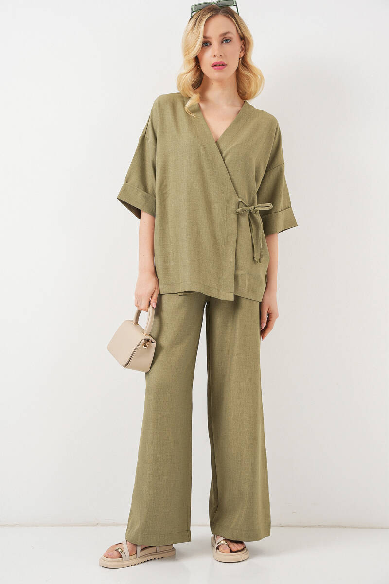 Kadın Önü Bağlamalı Alt Üst Takım 6745 - Çağla - BİGDART