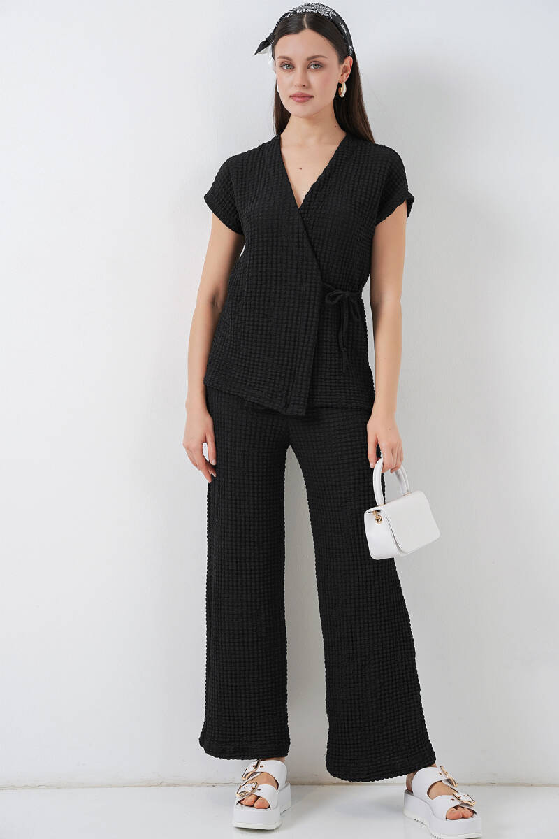 Kadın Örme İkili Takım 30064 - Siyah - BİGDART