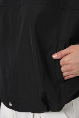 Kadın Oversize Kısa Ceket 0732 - Siyah - 6