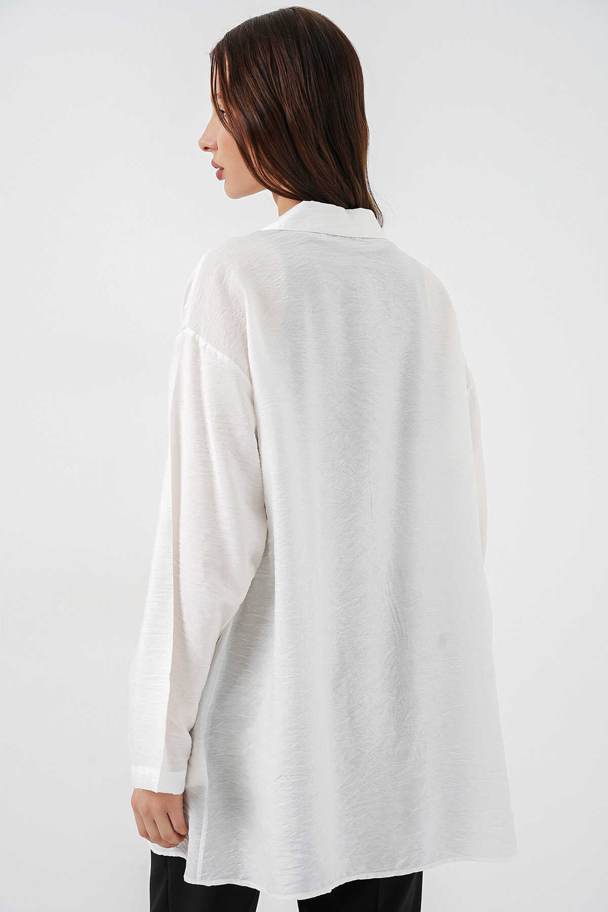 Kadın Salaş Bağcıklı Kimono 5981 - Beyaz - 5