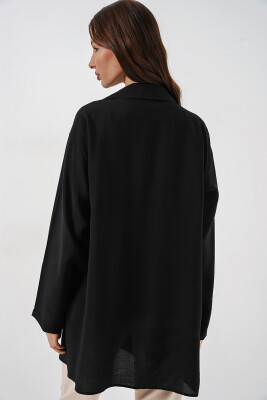 Kadın Salaş Bağcıklı Kimono 5981 - Siyah - 6