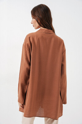 Kadın Salaş Bağcıklı Kimono 5981 - Taba - 6