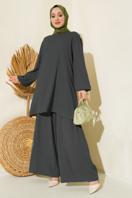 Kadın Tunik Pantolon Alt Üst Takım 6663 - Antrasit 