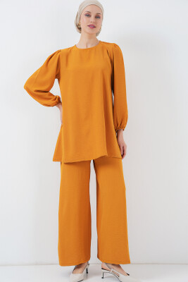 Ayrobin Tunik Pantolon Alt Üst Takım 6712 - Hardal - 4