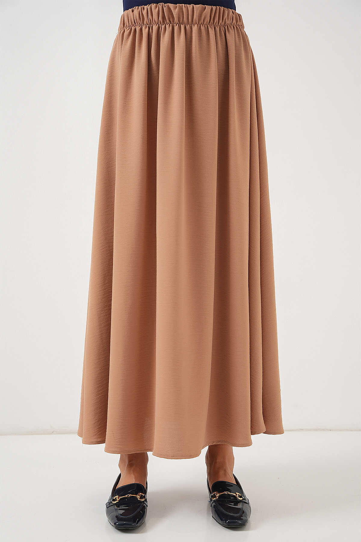 Kadın Uzun Ayrobin Etek 8050 - Camel - 4